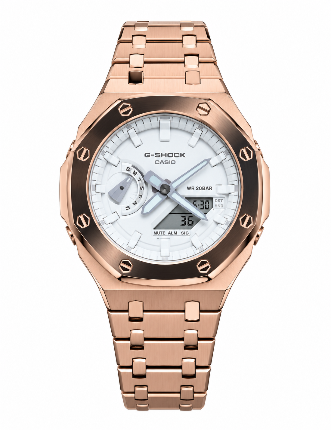 Casio G-Shock Rose Gold & White