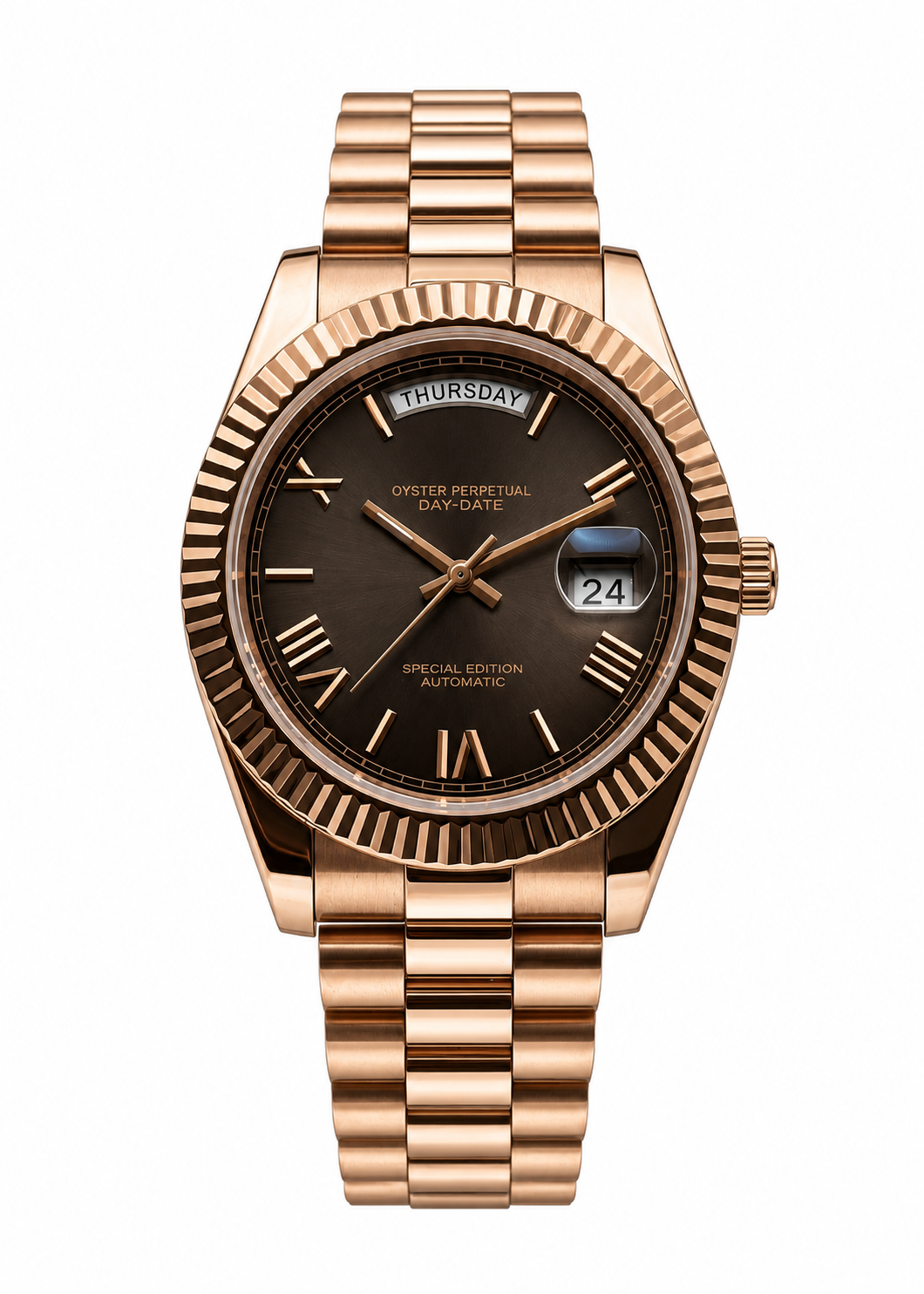 Daydate Rose Gold Smoke Dial