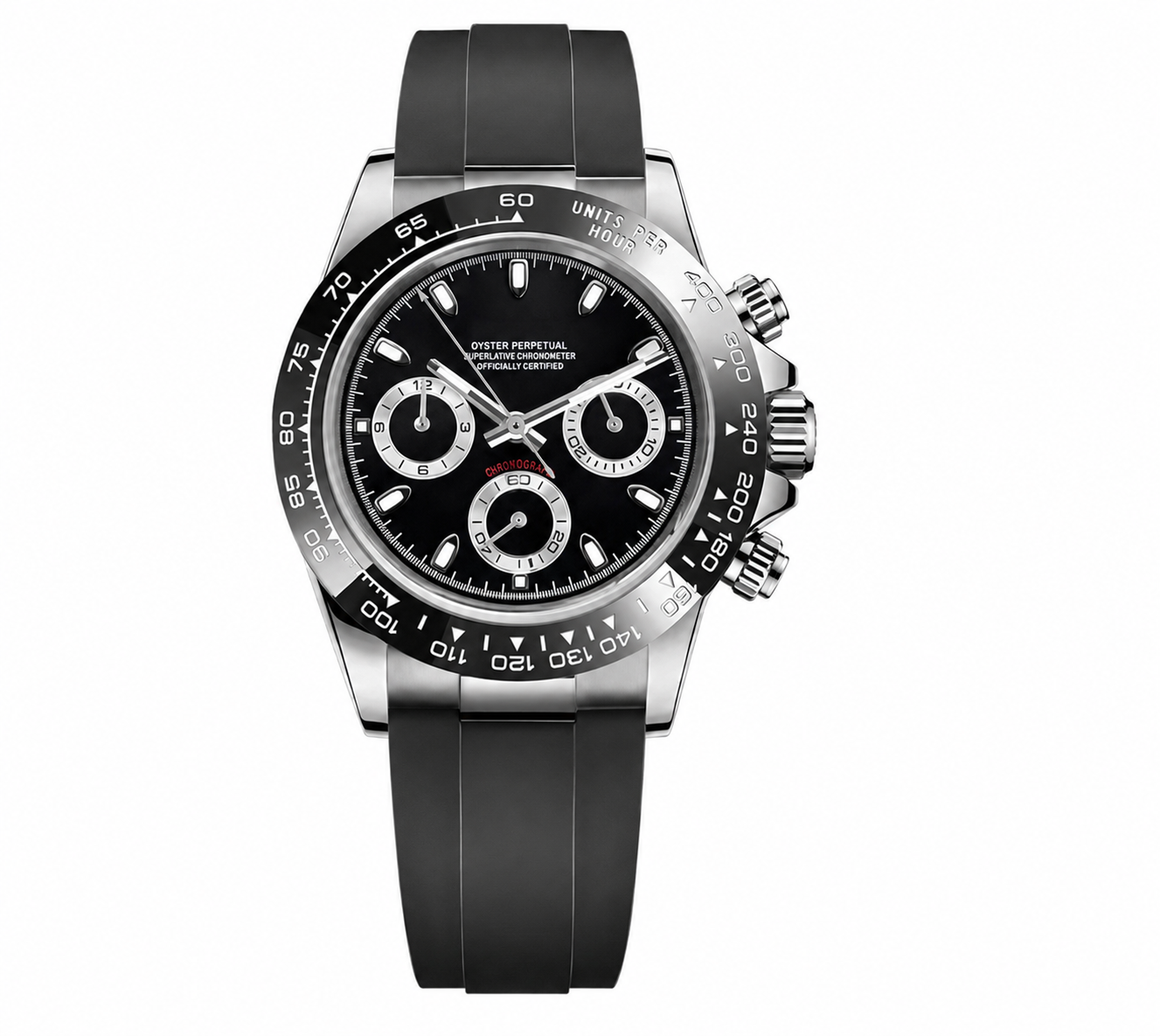 Daytona Black & Silver Oysterflex