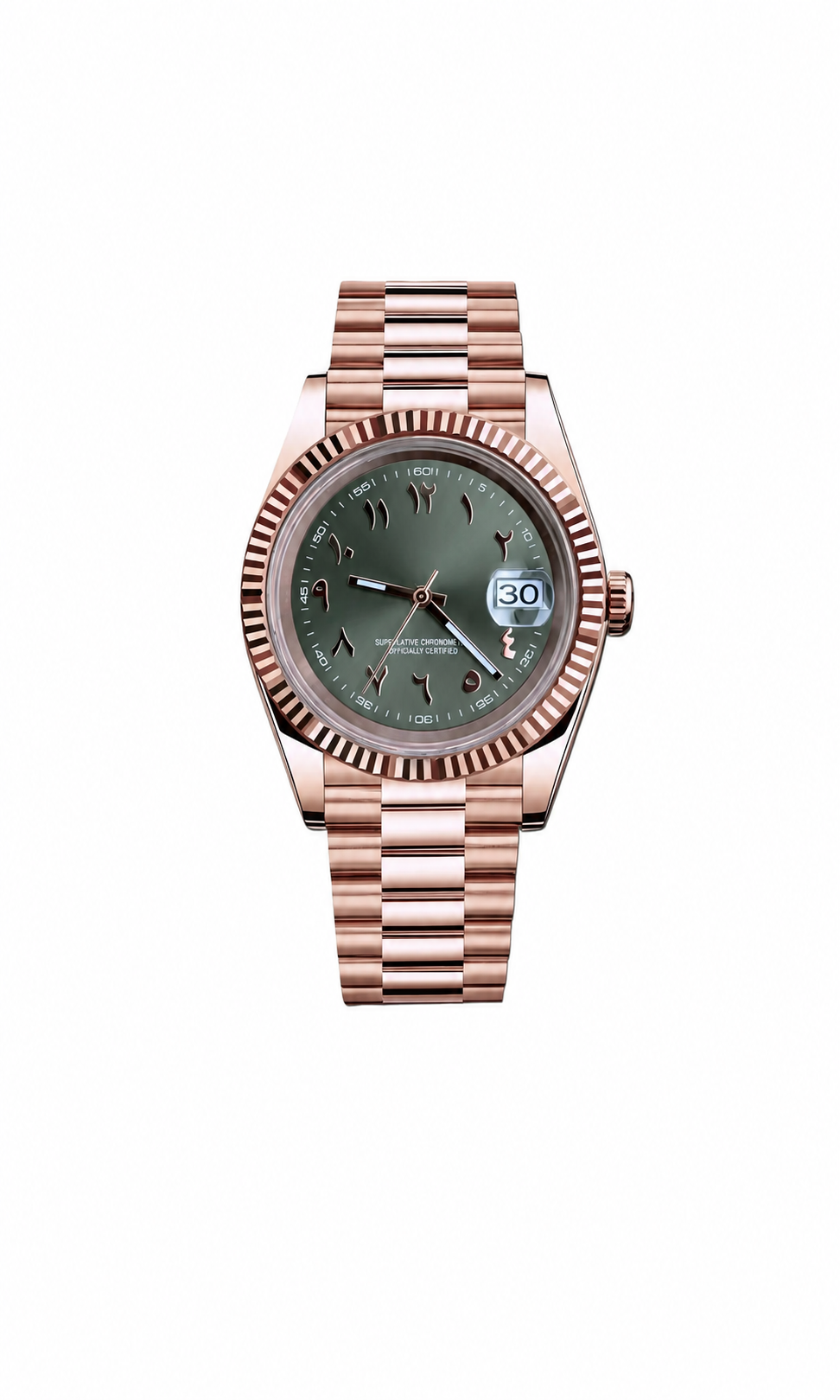 Datejust Rose & Olive Green Arabic Dial